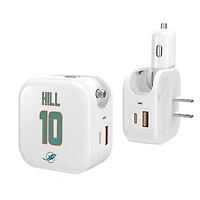 Keyscaper Tyreek Hill Miami Dolphins Ready 2-in-1 USB Charger