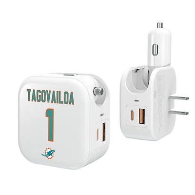 Keyscaper Tua Tagovailoa Miami Dolphins Ready 2-in-1 USB Charger