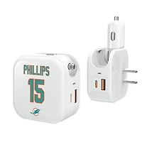 Keyscaper Jaelan Phillips Miami Dolphins Ready 2-in-1 USB Charger