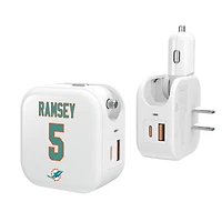 Keyscaper Jalen Ramsey Miami Dolphins Ready 2-in-1 USB Charger