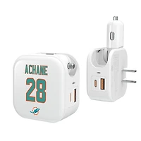 Keyscaper De’Von Achane Miami Dolphins Ready 2-in-1 USB Charger