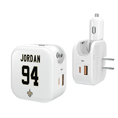 Keyscaper Cameron Jordan New Orleans Saints Ready 2-in-1 USB Charger