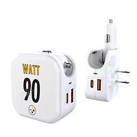 Keyscaper T.J. Watt Pittsburgh Steelers Ready 2-in-1 USB Charger