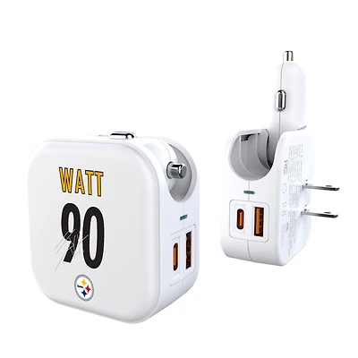 Keyscaper T.J. Watt Pittsburgh Steelers Ready 2-in-1 USB Charger