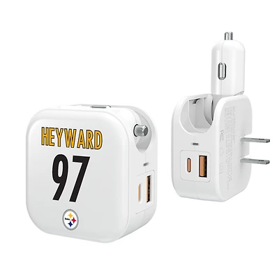 Keyscaper Cameron Heyward Pittsburgh Steelers Ready 2-in-1 USB Charger