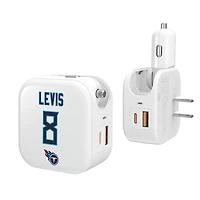Keyscaper Will Levis Tennessee Titans Ready 2-in-1 USB Charger