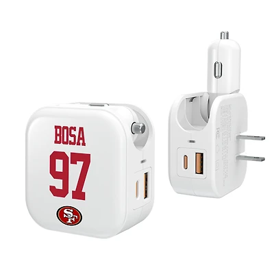 Keyscaper Nick Bosa San Francisco 49ers Ready 2-in-1 USB Charger
