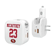 Keyscaper Christian McCaffrey San Francisco 49ers Ready 2-in-1 USB Charger