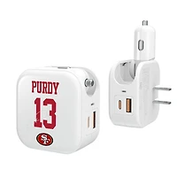 Keyscaper Brock Purdy San Francisco 49ers Ready 2-in-1 USB Charger