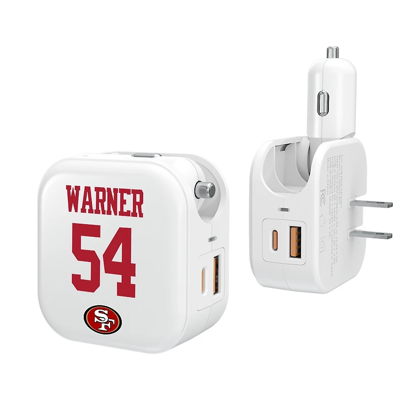 Keyscaper Fred Warner San Francisco 49ers Ready 2-in-1 USB Charger