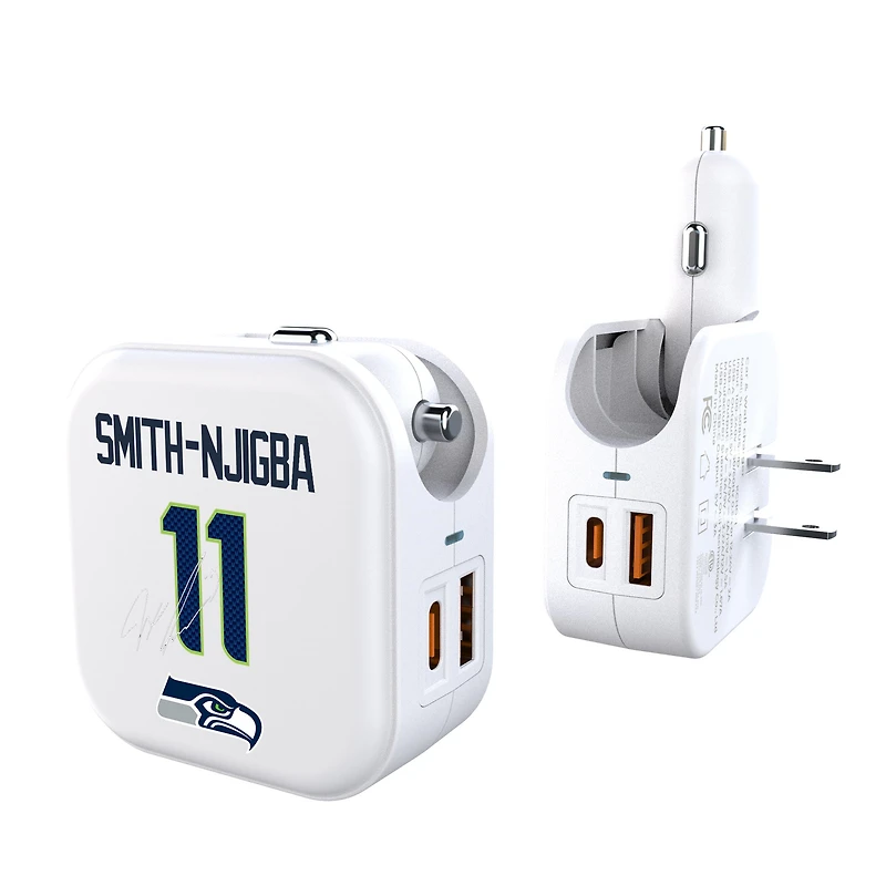 Keyscaper Jaxon Smith-Njigba Seattle Seahawks Ready 2-in-1 USB Charger