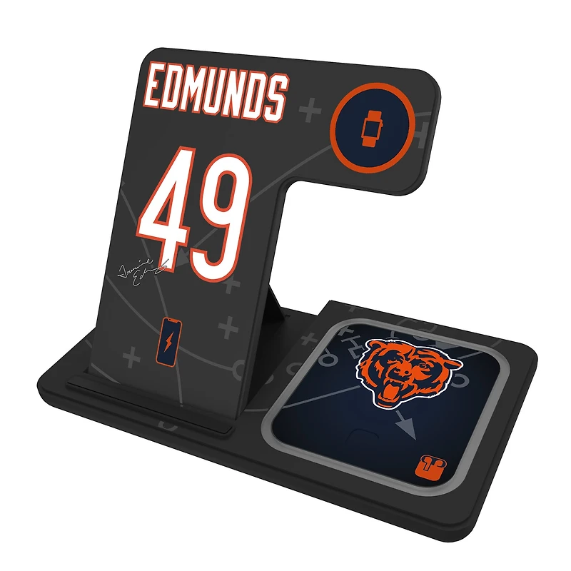 Keyscaper Tremaine Edmunds Chicago Bears Ready 3-in-1 Charging Station