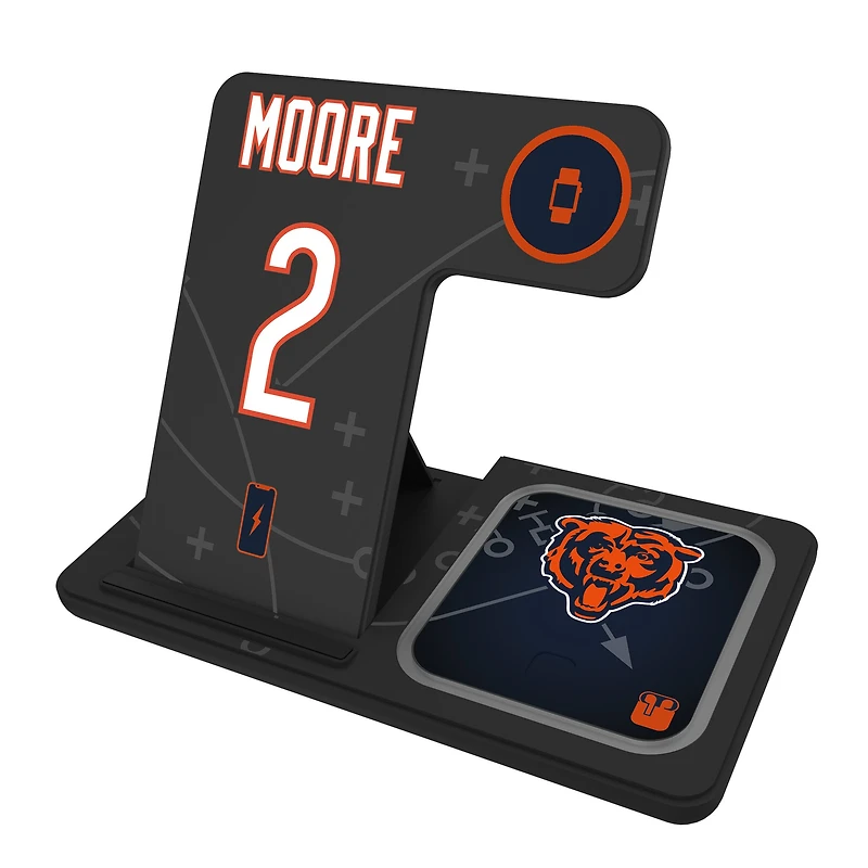 Keyscaper D.J. Moore Chicago Bears Ready 3-in-1 Charging Station