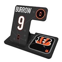 Keyscaper Joe Burrow Cincinnati Bengals Ready 3-in-1 Charging Station