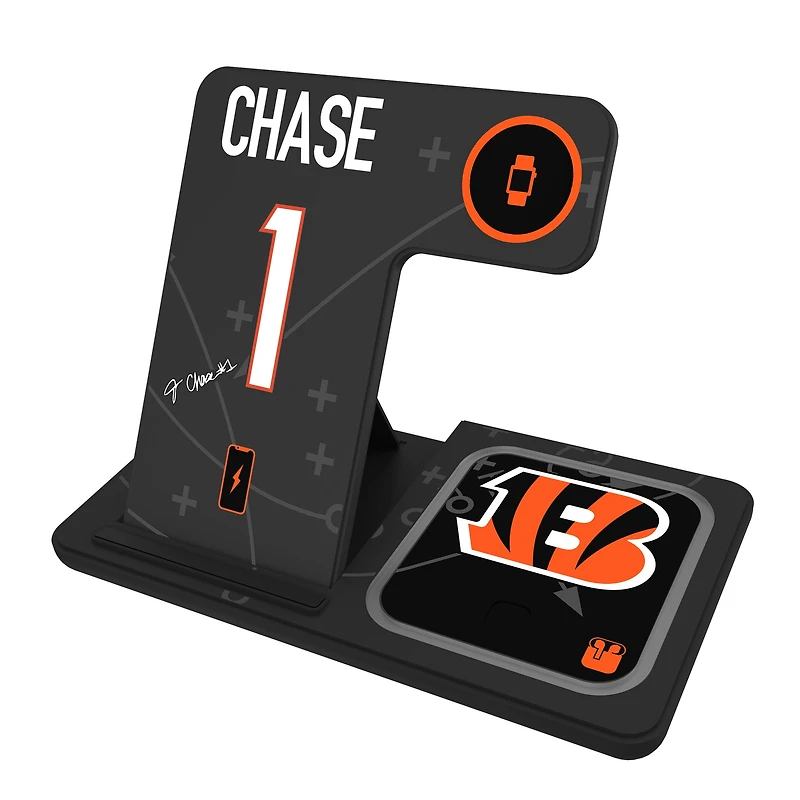 Keyscaper Ja'Marr Chase Cincinnati Bengals Ready 3-in-1 Charging Station