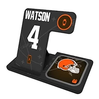 Keyscaper Deshaun Watson Cleveland Browns Ready 3-in-1 Charging Station