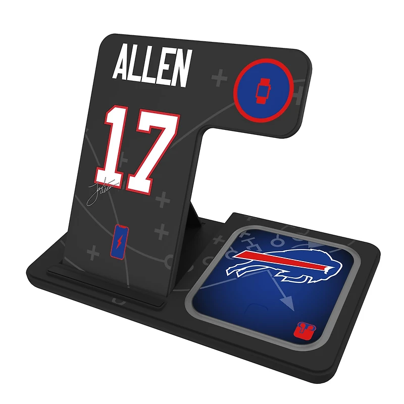 Keyscaper Josh Allen Buffalo Bills Ready 3-in-1 Charging Station