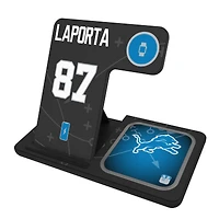 Keyscaper Sam LaPorta Detroit Lions Ready 3-in-1 Charging Station