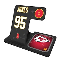 Keyscaper Chris Jones Kansas City Chiefs Ready 3-in-1 Charging Station
