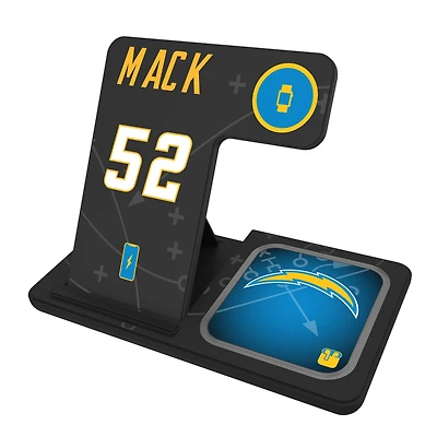 Keyscaper Khalil Mack Los Angeles Chargers Ready 3-in-1 Charging Station