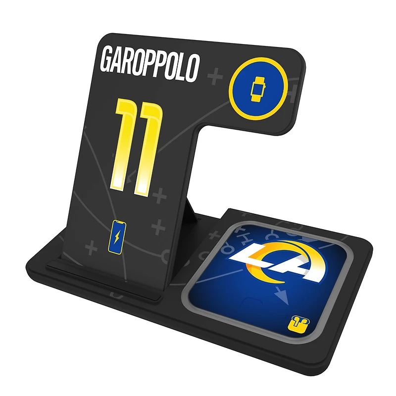 Keyscaper Jimmy Garoppolo Los Angeles Rams Ready 3-in-1 Charging Station