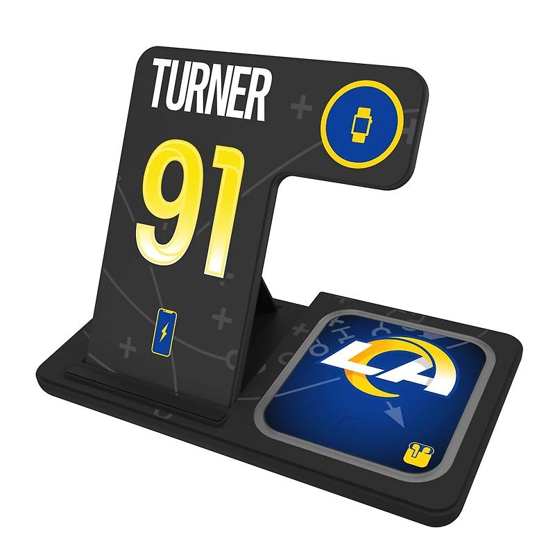 Keyscaper Kobie Turner Los Angeles Rams Ready 3-in-1 Charging Station