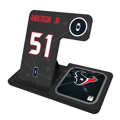 Keyscaper Will Anderson Jr. Houston Texans Ready 3-in-1 Charging Station