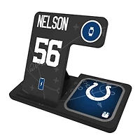 Keyscaper Quenton Nelson Indianapolis Colts Ready 3-in-1 Charging Station