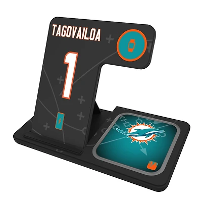 Keyscaper Tua Tagovailoa Miami Dolphins Ready 3-in-1 Charging Station