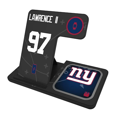 Keyscaper Dexter Lawrence II New York Giants Ready 3-in-1 Charging Station