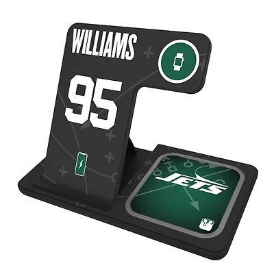 Keyscaper Quinnen Williams New York Jets Ready 3-in-1 Charging Station