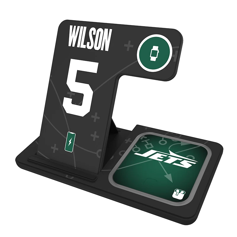 Keyscaper Garrett Wilson New York Jets Ready 3-in-1 Charging Station