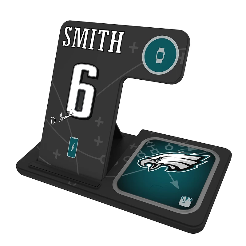 Keyscaper DeVonta Smith Philadelphia Eagles Ready 3-in-1 Charging Station