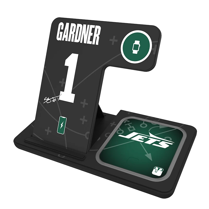 Keyscaper Ahmad Sauce Gardner New York Jets Ready 3-in-1 Charging Station