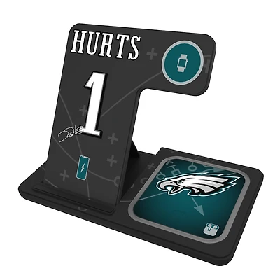 Keyscaper Jalen Hurts Philadelphia Eagles Ready 3-in-1 Charging Station