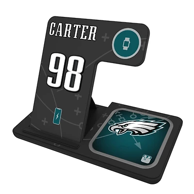 Keyscaper Jalen Carter Philadelphia Eagles Ready 3-in-1 Charging Station