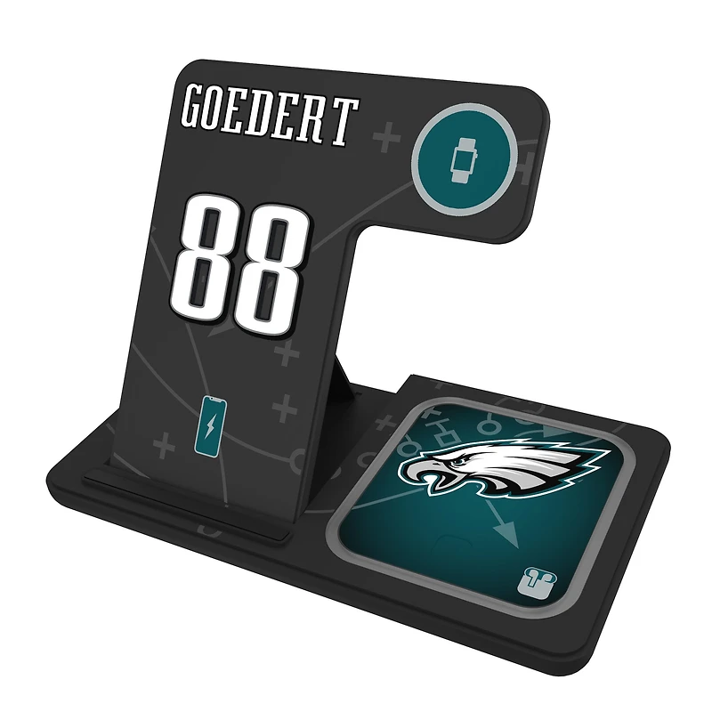 Keyscaper Dallas Goedert Philadelphia Eagles Ready 3-in-1 Charging Station