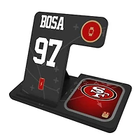 Keyscaper Nick Bosa San Francisco 49ers Ready 3-in-1 Charging Station