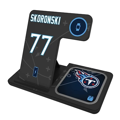 Keyscaper Peter Skoronski Tennessee Titans Ready 3-in-1 Charging Station