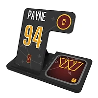 Keyscaper Daron Payne Washington Commanders Ready 3-in-1 Charging Station