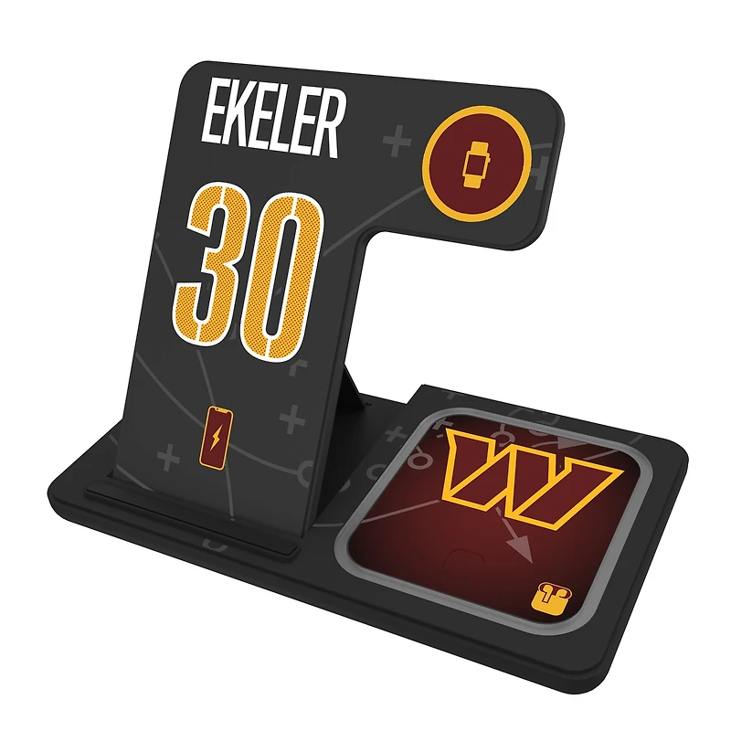 Keyscaper Austin Ekeler Washington Commanders Ready 3-in-1 Charging Station