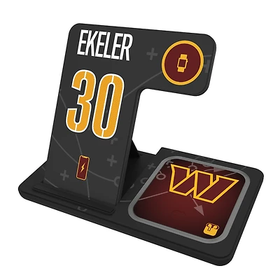 Keyscaper Austin Ekeler Washington Commanders Ready 3-in-1 Charging Station
