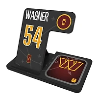 Keyscaper Bobby Wagner Washington Commanders Ready 3-in-1 Charging Station