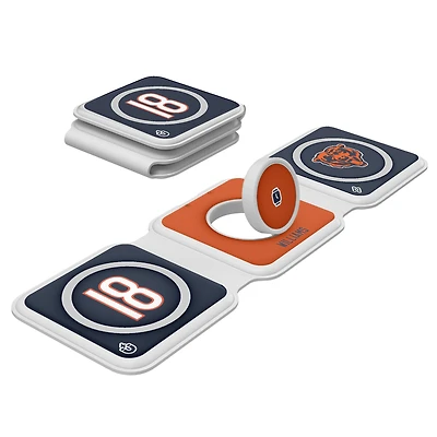 Keyscaper Caleb Williams Chicago Bears 3-in-1 Foldable Charger