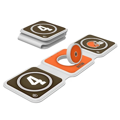 Keyscaper Deshaun Watson Cleveland Browns 3-in-1 Foldable Charger