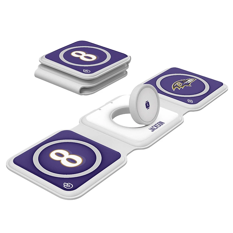 Keyscaper Lamar Jackson Baltimore Ravens 3-in-1 Foldable Charger