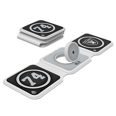 Keyscaper Kolton Miller Las Vegas Raiders 3-in-1 Foldable Charger