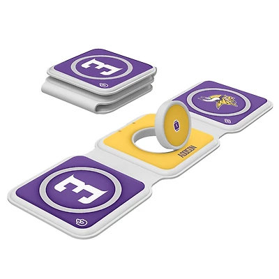 Keyscaper Jordan Addison Minnesota Vikings 3-in-1 Foldable Charger