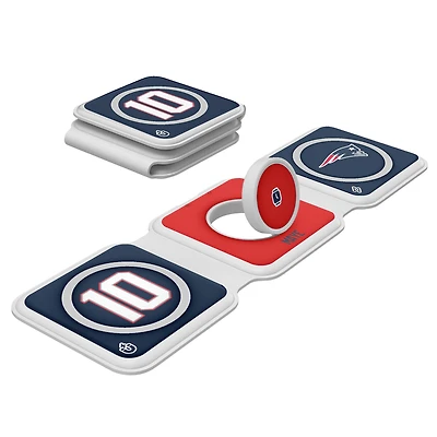 Keyscaper Drake Maye New England Patriots 3-in-1 Foldable Charger