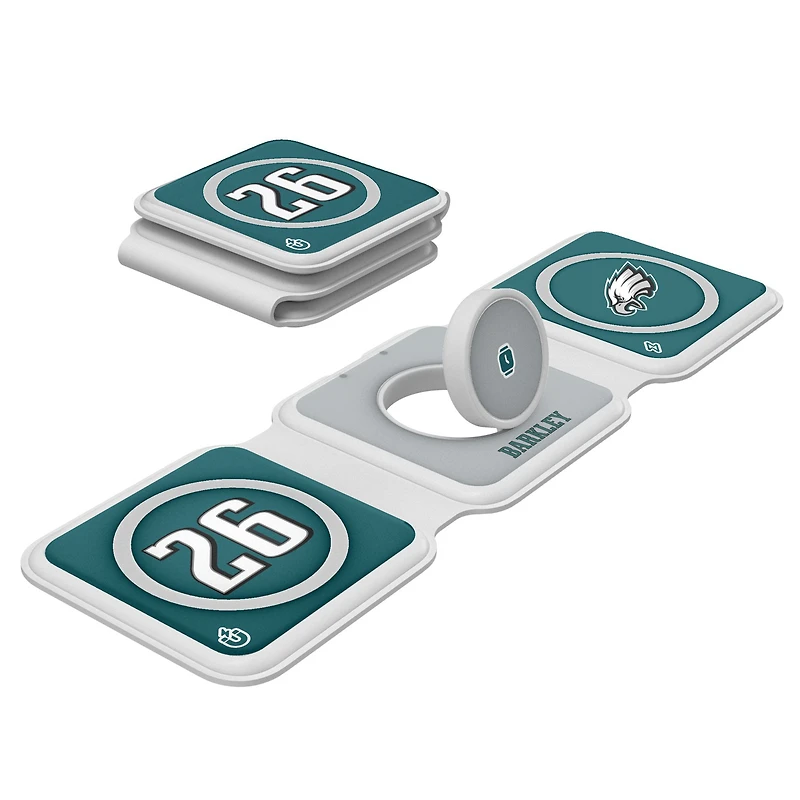 Keyscaper Saquon Barkley Philadelphia Eagles 3-in-1 Foldable Charger